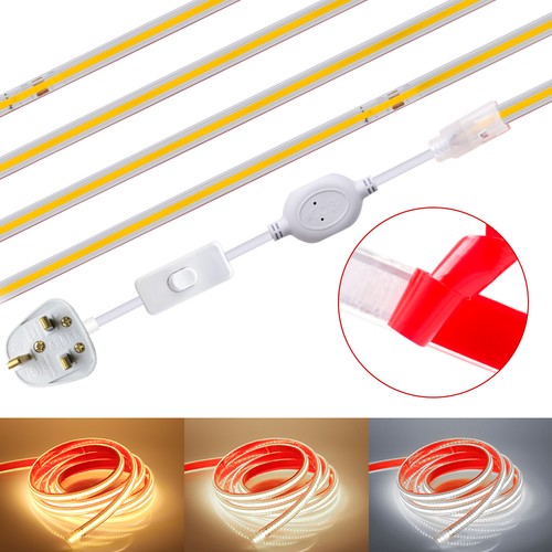 Mains plug cob led strip - in,