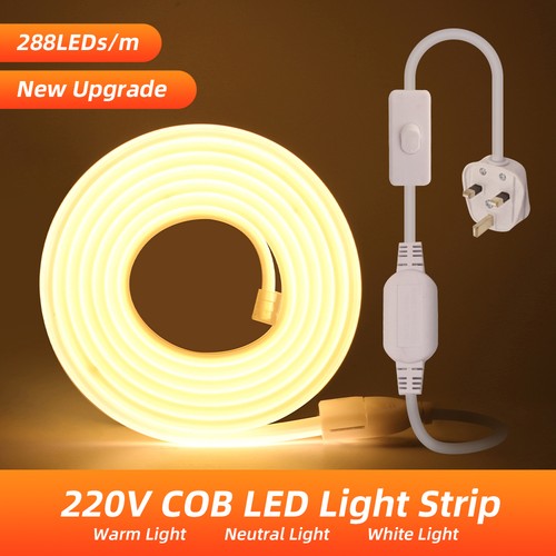 Neon cob led strip lights - neon, 220v